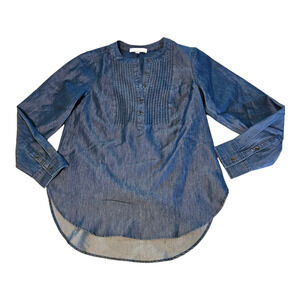 Fourteenth Place Medium Blue Denim Long Sleeve Shirt